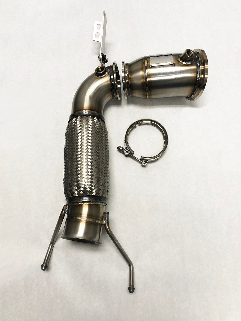 Sports Series 4" High Flow Catted Downpipe for the 2020-24 M135iX B48 (4 Cylinder) Engine
